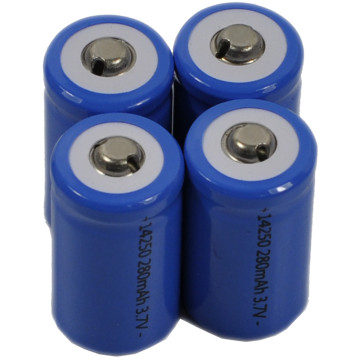 4x 14250 Battery Top Button Rechargeable UK