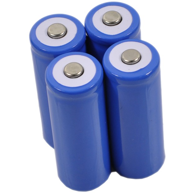4x 18500 Battery Top Button Li-ion Rechargeable 3.7V