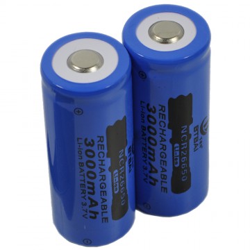2x 26650 Battery Top Button Rechargeable Li-ion UK